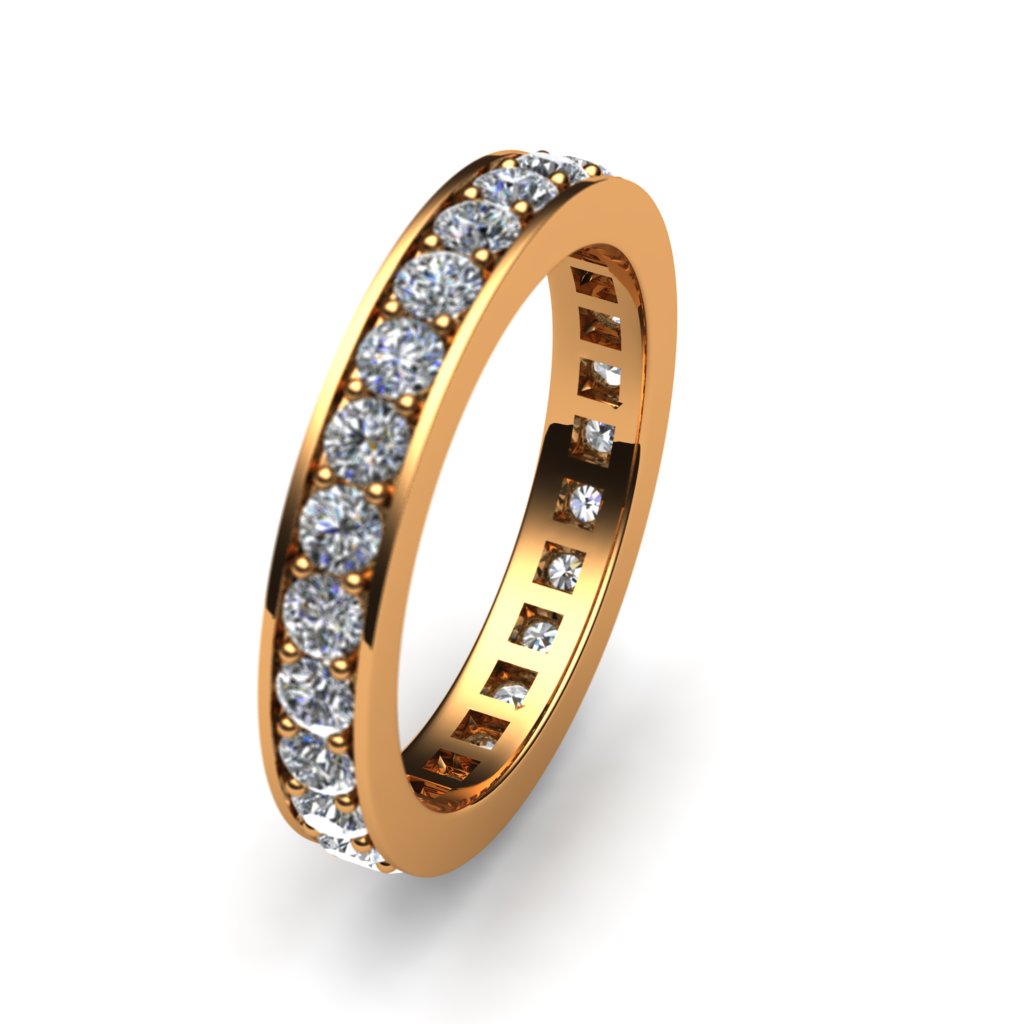 Обручальное кольцо с бриллиантами на заказ