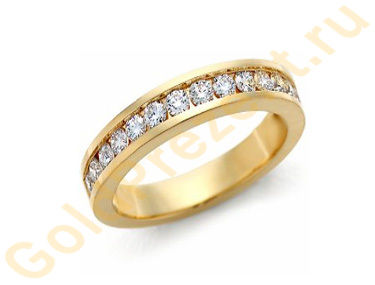 Обручальное кольцо с 17 бриллиантами
