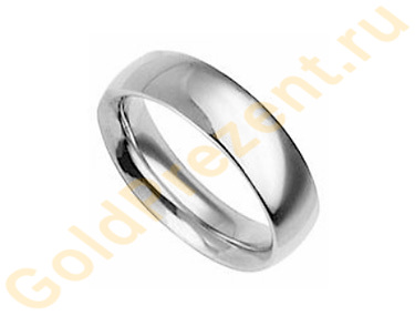 Парные обручальные кольца из белого золота. Ширина кольца 5 мм.